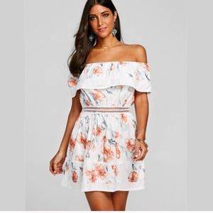 NWOT off the shoulder floral summer dress